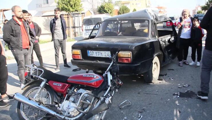 Serik’te Meydana Gelen Trafik Kazasında Motosiklet ve Otomobil Çarpıştı: 2 Yaralı