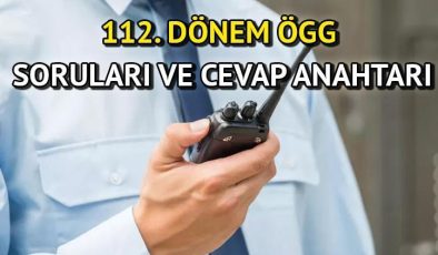 112. Dönem ÖGG Sınavı Sonuçları ve Cevap Anahtarı Hakkında Bilgiler